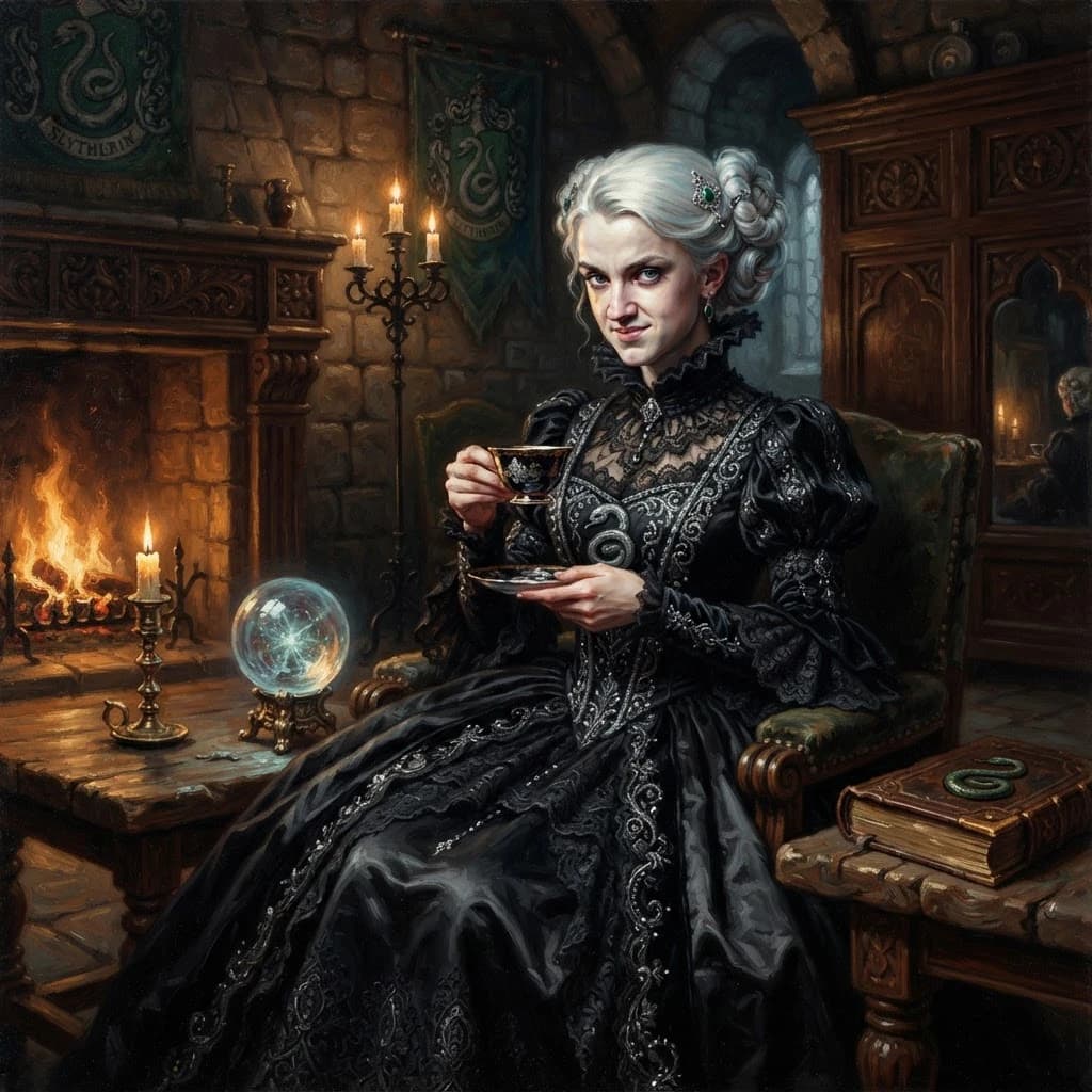 The Slytherin Matriarch: Chiaroscuro Chamber Oil