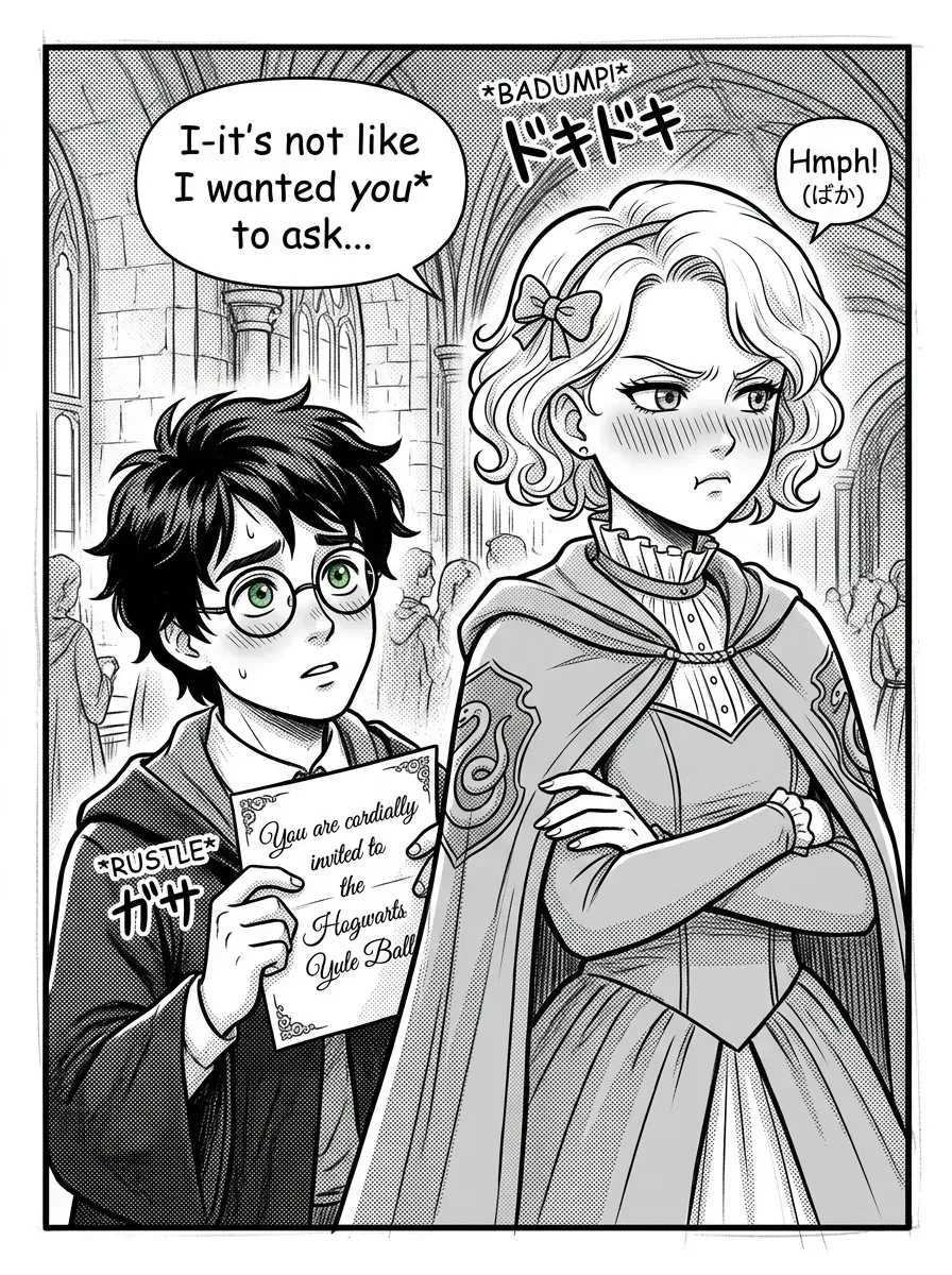 Yule Ball Tsundere Invitation - Malfoid 4K Wallpaper