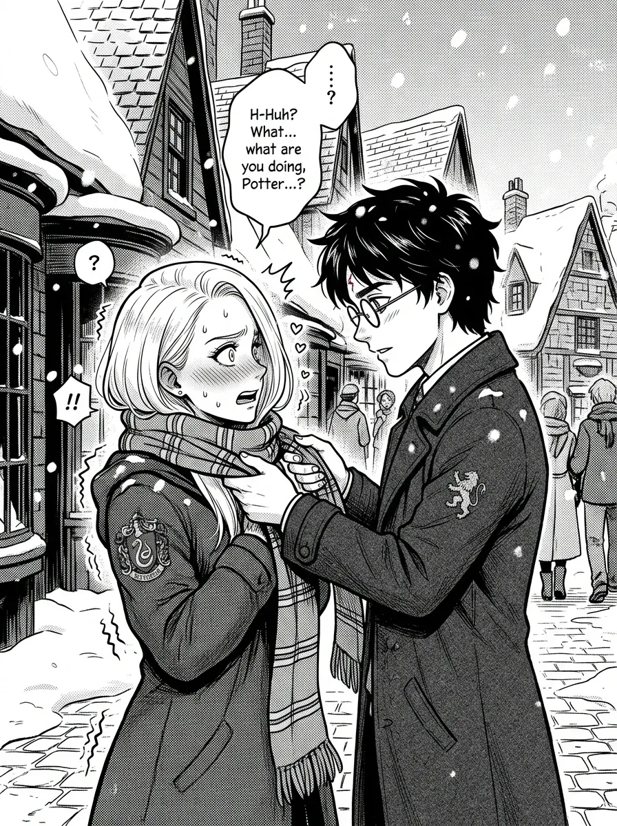 Hogsmeade Winter Scarf Swap - Malfoid 4K Wallpaper