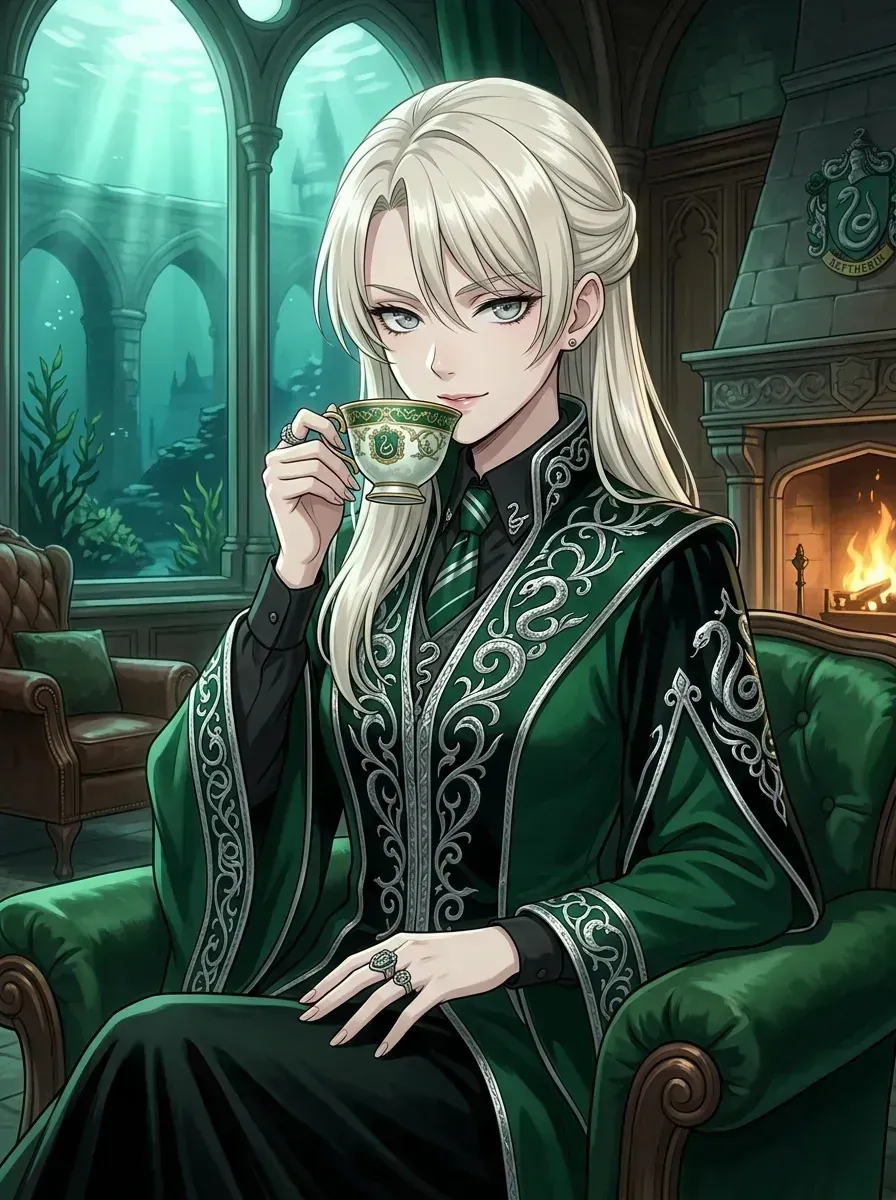 Nyotaika Draco Afternoon Tea - Malfoid 4K Wallpaper